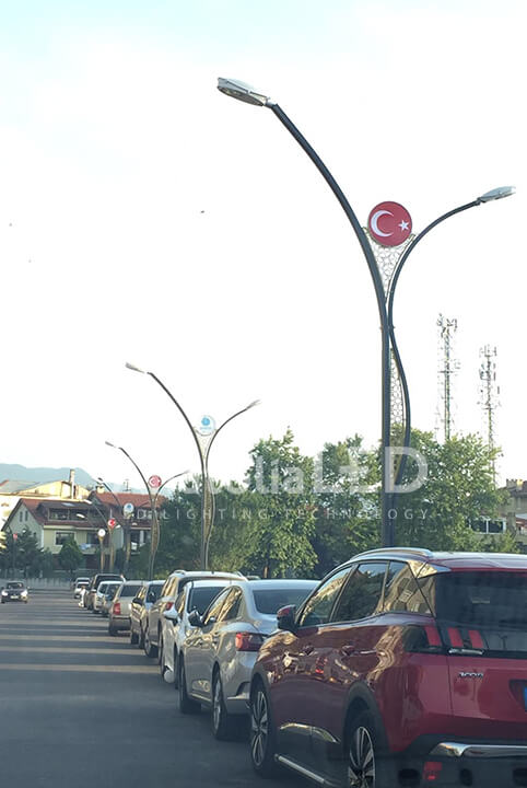 Anatolia LED | Başiskele Belediyesi Mesan Sokak TEDAŞ Onaylı 7,5 + 5,5 Metre Ant-Swan Modeli Dekoratif Aydınlatma Yapım İşi / 2021