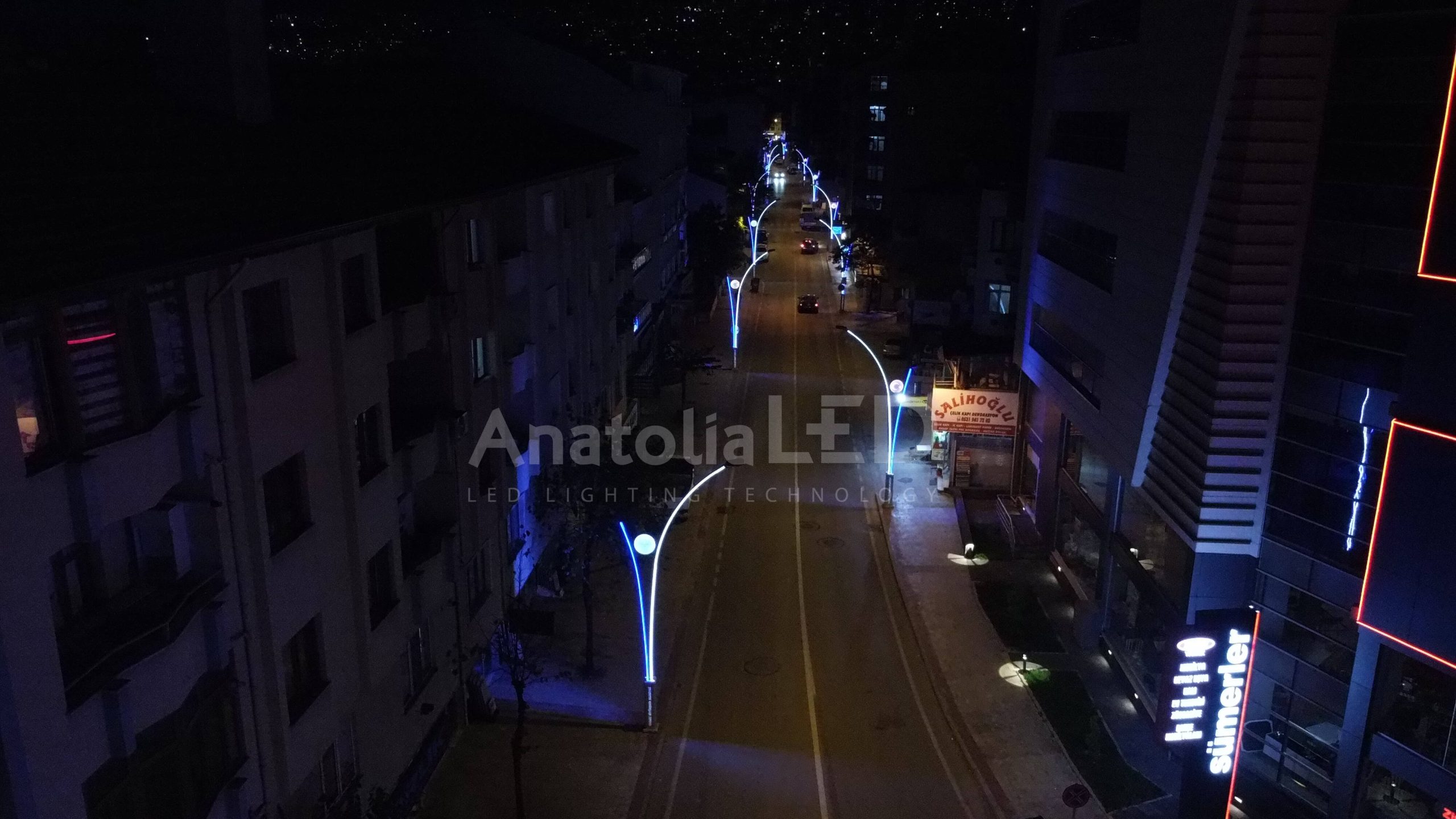 Anatolia LED | Derince Belediyesi Denizciler Caddesi Dekoratif Aydınlatma Yapım İşi / 2020
