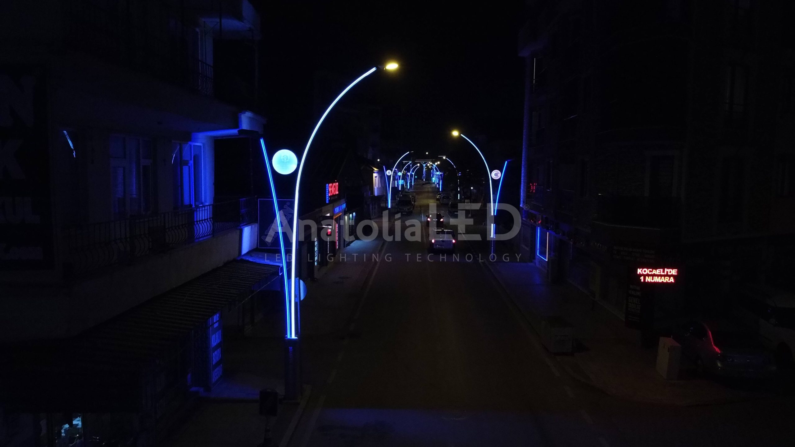 Anatolia LED | Derince Belediyesi Denizciler Caddesi Dekoratif Aydınlatma Yapım İşi / 2020
