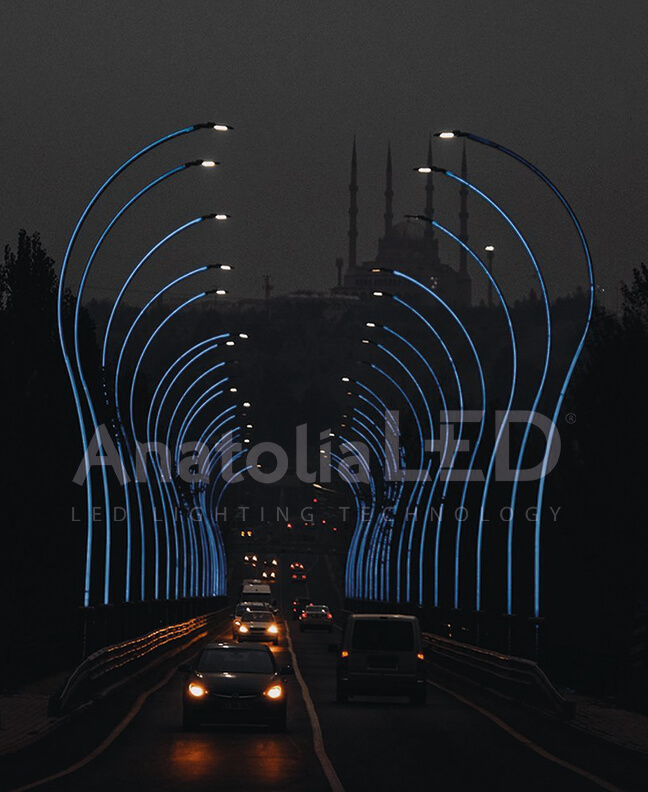 Anatolia LED | Diyarbakır Büyükşehir Belediyesi Fiskaya Köprüsü Ant-Still Modeli Dekoratif Aydınlatma Yapım İşi / 2021