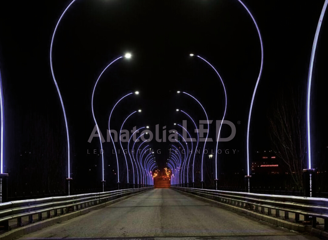 Anatolia LED | Diyarbakır Büyükşehir Belediyesi Fiskaya Köprüsü Ant-Still Modeli Dekoratif Aydınlatma Yapım İşi / 2021