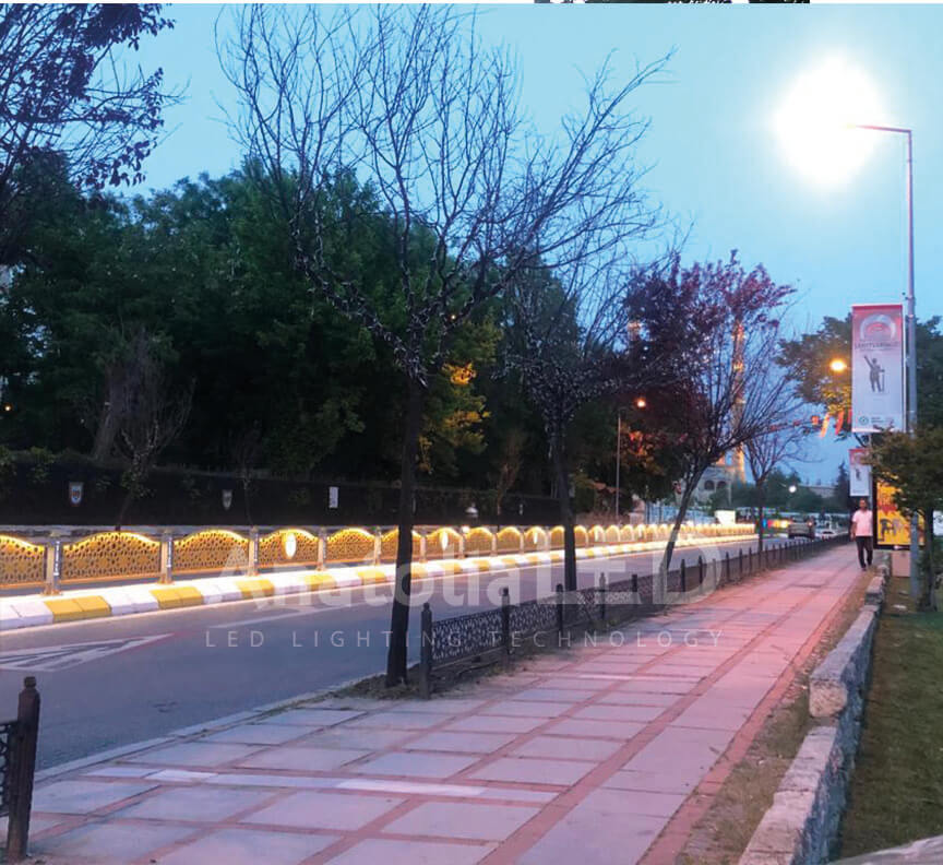 Anatolia LED | Edirne Belediyesi – Orta Refüjlere Ledli Korkuluk Yapım İşi