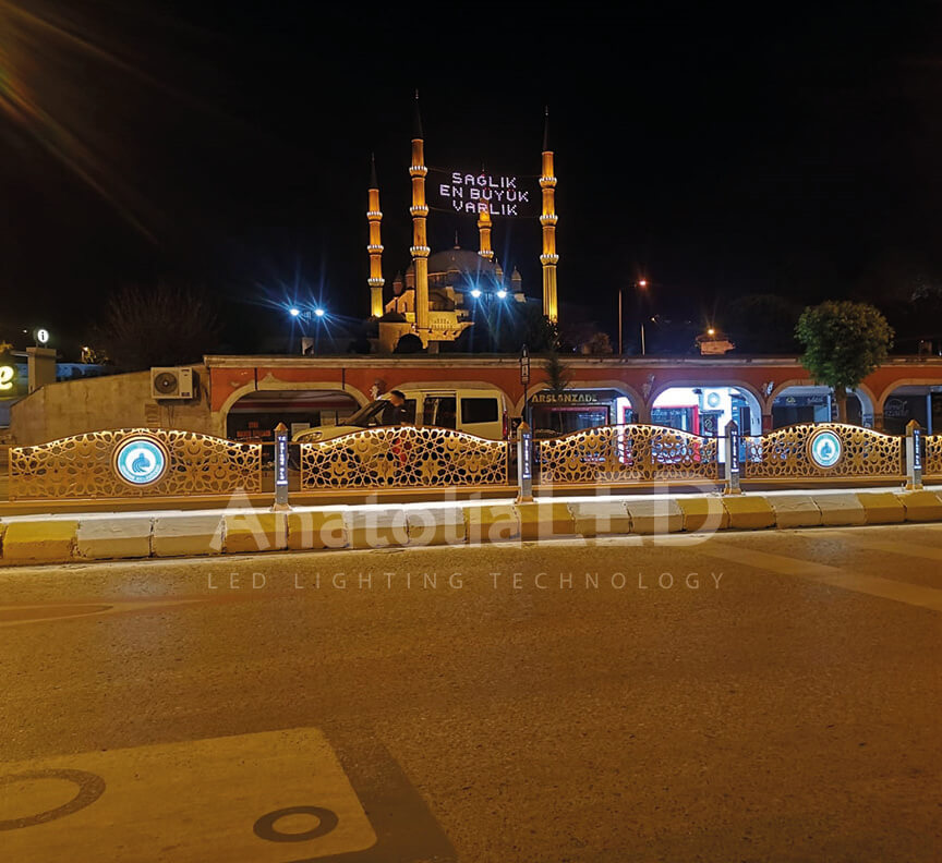 Anatolia LED | Edirne Belediyesi – Orta Refüjlere Ledli Korkuluk Yapım İşi