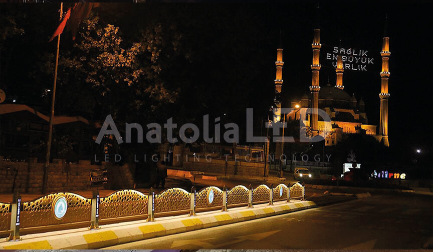 Anatolia LED | Edirne Belediyesi – Orta Refüjlere Ledli Korkuluk Yapım İşi