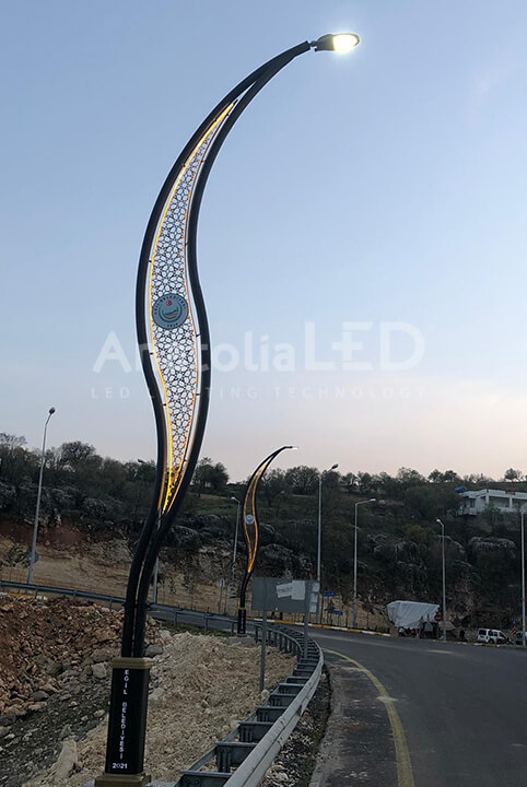 Anatolia LED | Eğil Belediyesi TEDAŞ Onaylı 8+6 Metre Ant-Hançer 2 Modeli Dekoratif Aydınlatma Yapım İşi / 2021