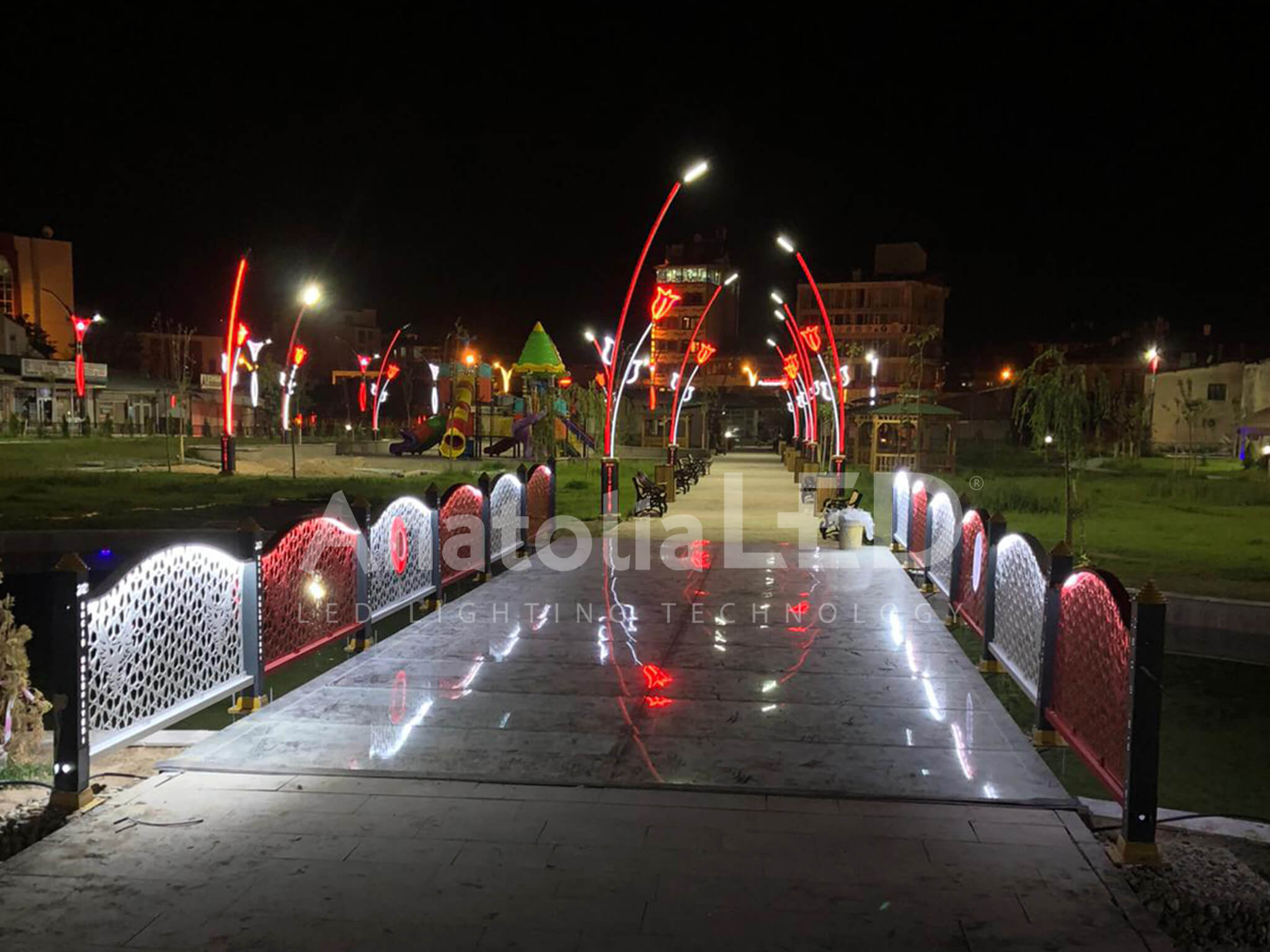 Anatolia LED | Erciş Millet Bahçesi Dekoratif Ledli Korkuluk Yapım İşi – 2021