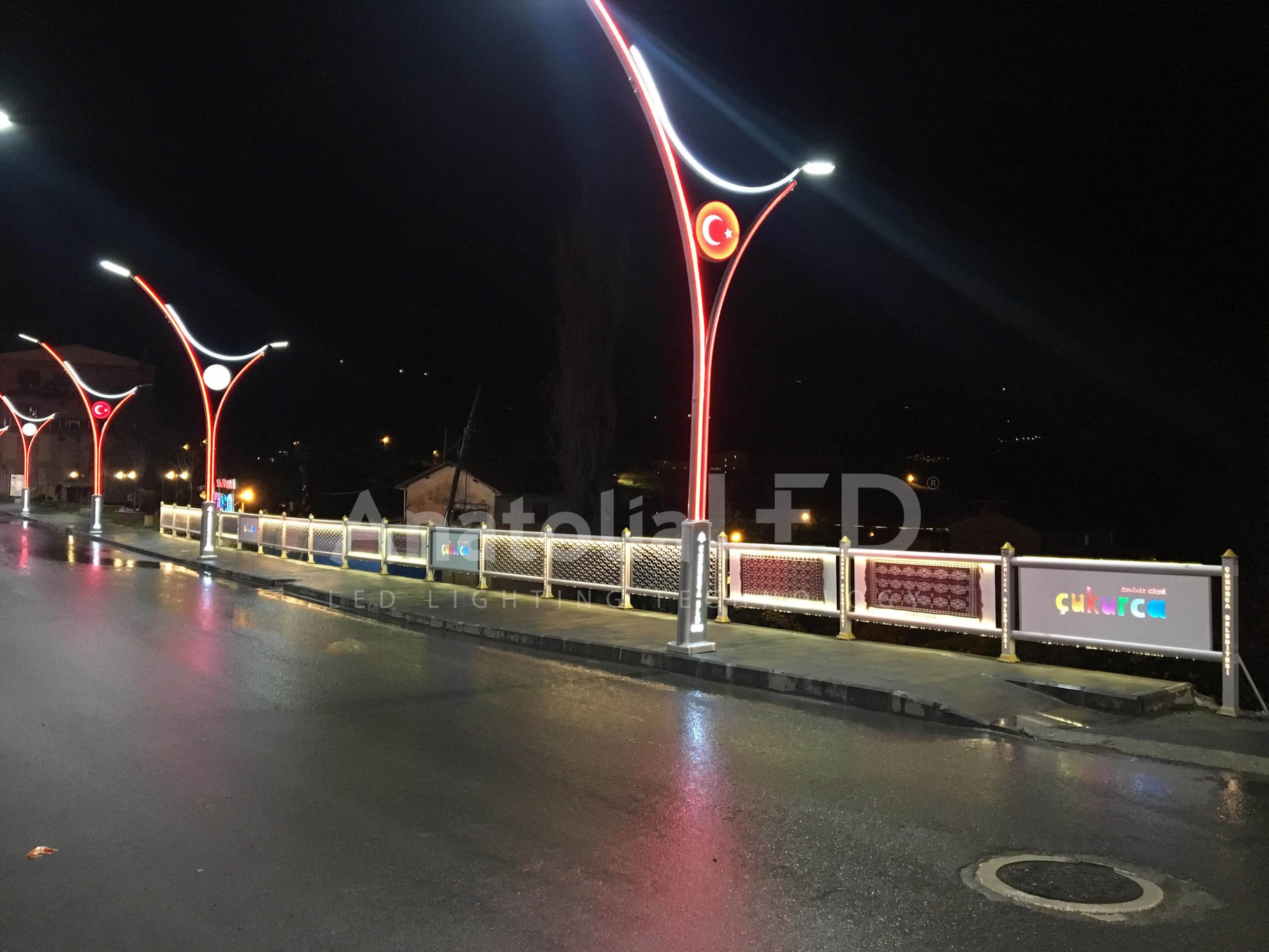 Anatolia LED | Hakkari Çukurca Belediyesi – Dekoratif Ledli Korkuluk Yapım İşi – 2019