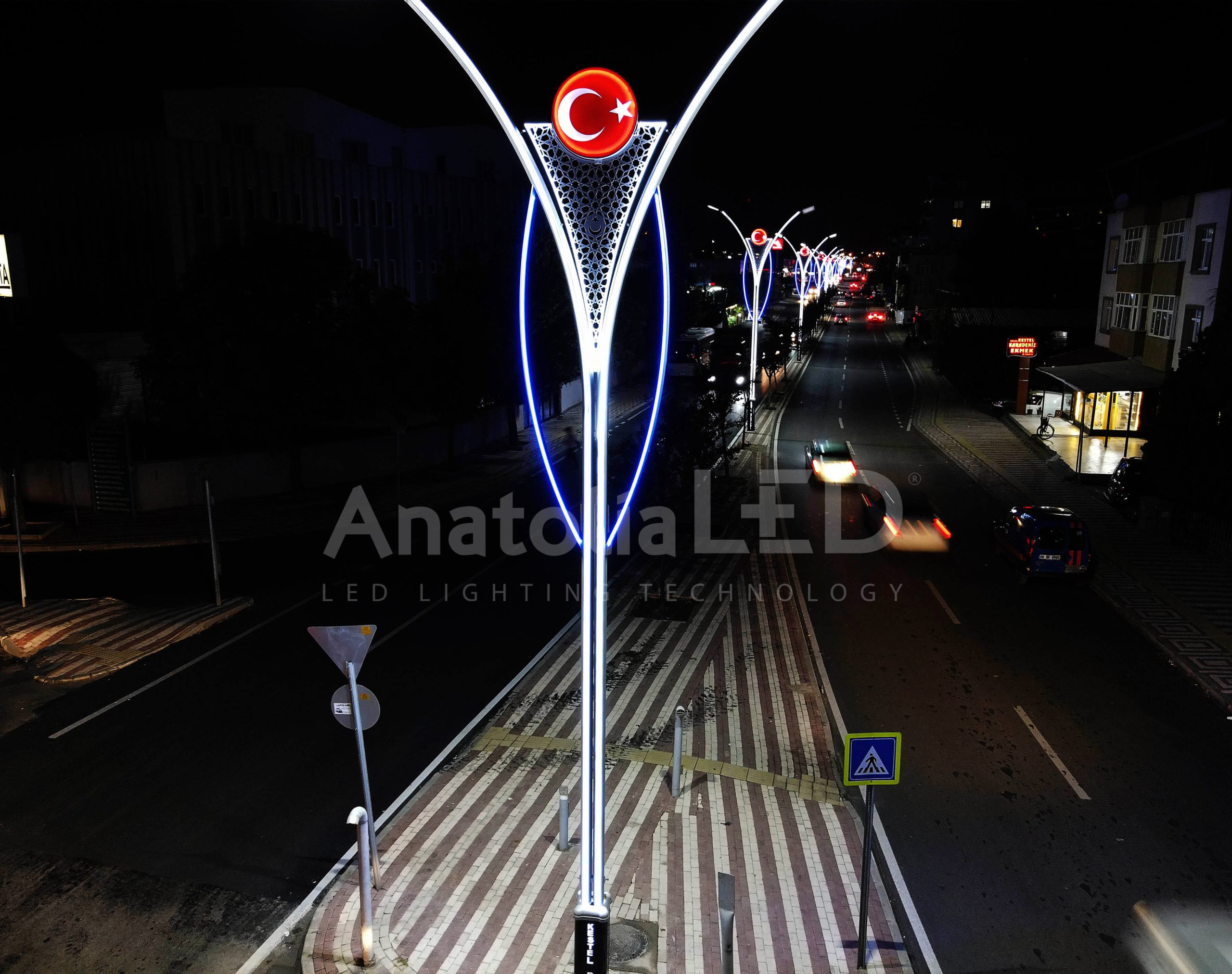 Anatolia LED | Kestel Belediyesi Tedaş Onaylı 10+10 METRE ANT-BETA ve 10+6 METRE ANT-SWAN Modelleri Dekoratif Aydınlatma Yapım İşi – 2021