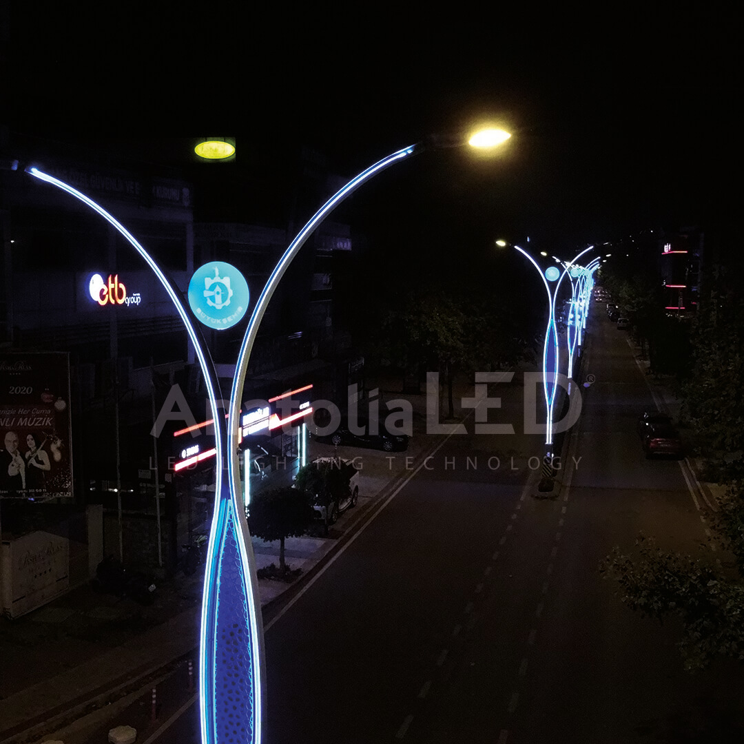 Anatolia LED | Kocaeli Büyükşehir Belediyesi Kandıra Sapağı Caddesi Ant – Fish Model Dekoratif Aydınlatma Direği – 2022