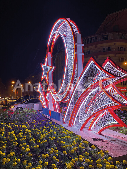 Anatolia LED | Kütahya Belediyesi Ay Yıldız Şehir Görseli Yapım İşi