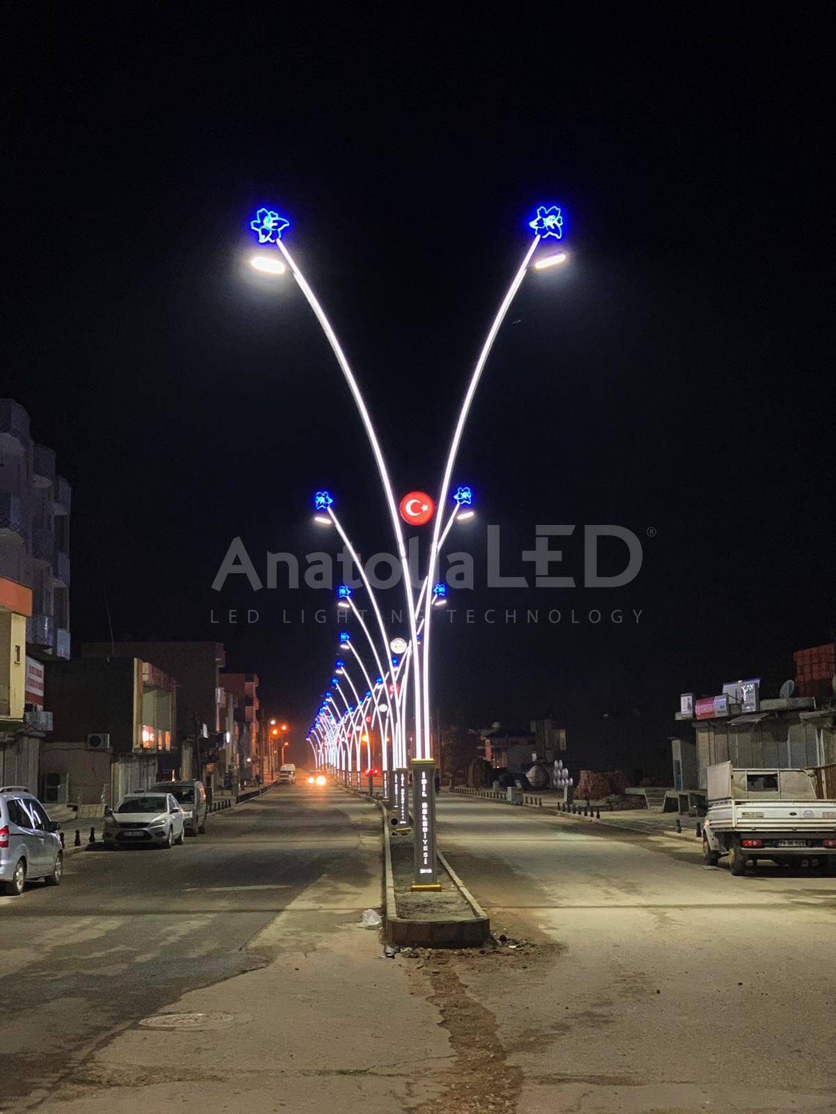 Anatolia LED | Şırnak İdil Belediyesi Dekoratif Ledli Yol Aydınlatma Yapım İşi / 2019
