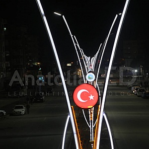 Anatolia LED | Şırnak Silopi Belediyesi Dekoratif Ledli Yol Aydınlatma Yapım İşi / 2019