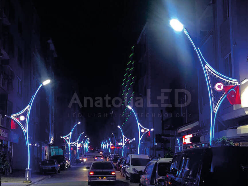 Anatolia LED | Susurluk Belediyesi İstasyon ve Milli Kuvvetler Caddeleri Dekoratif Aydınlatma Yapım İşi – 2020