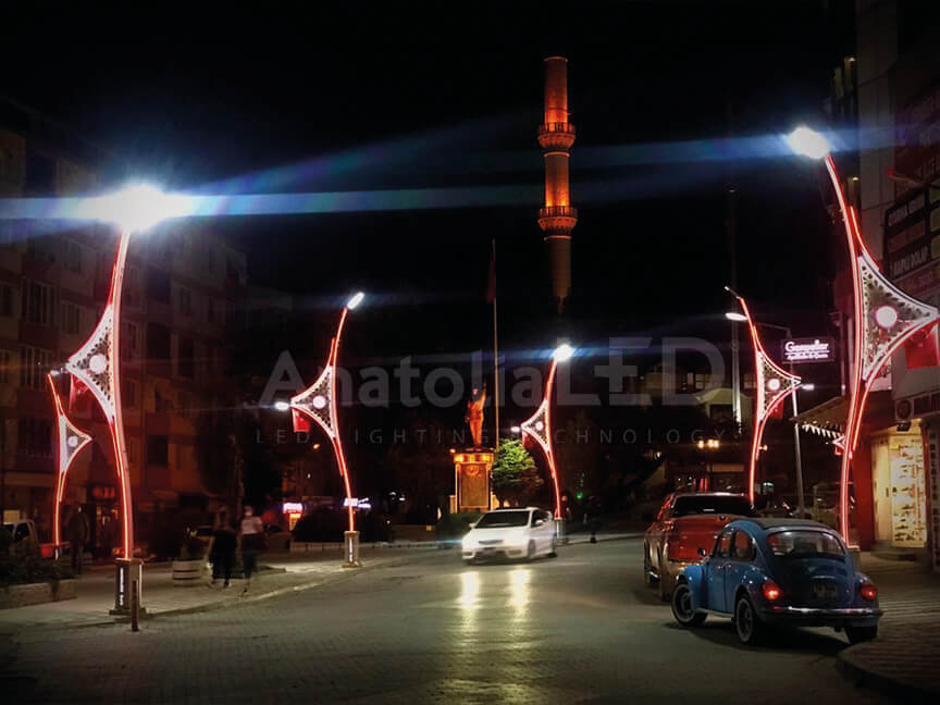 Anatolia LED | Susurluk Belediyesi İstasyon ve Milli Kuvvetler Caddeleri Dekoratif Aydınlatma Yapım İşi – 2020