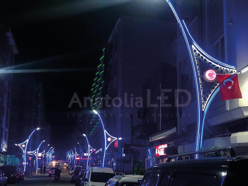 Anatolia LED | Susurluk Belediyesi İstasyon ve Milli Kuvvetler Caddeleri Dekoratif Aydınlatma Yapım İşi – 2020