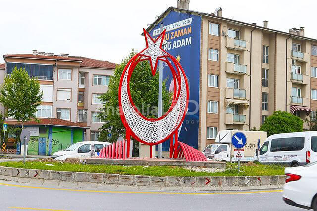 Anatolia LED | Sakarya büyükşehir belediyesi 6 Metre Ay Yıldız Model Şehir Görseli