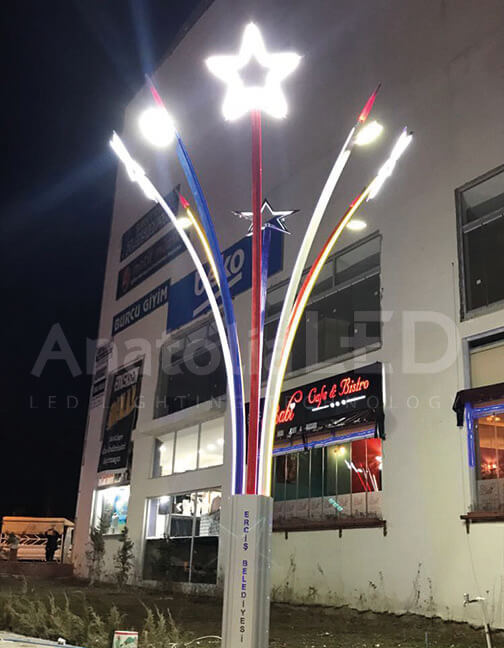 Anatolia LED | Van Erciş Belediyesi – Dekoratif Ledli Aydınlatma Direği Yapım İşi – 2019