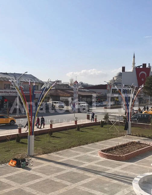 Anatolia LED | Van Erciş Belediyesi – Dekoratif Ledli Aydınlatma Direği Yapım İşi – 2019
