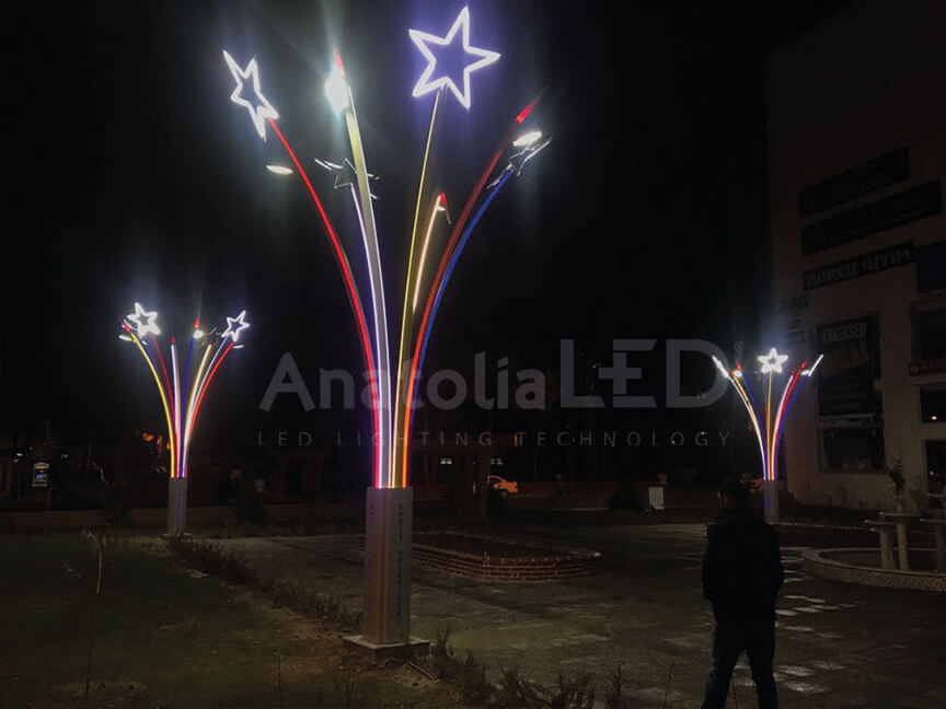 Anatolia LED | Van Erciş Belediyesi – Dekoratif Ledli Aydınlatma Direği Yapım İşi – 2019